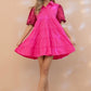 Pink Sequin Sleeve Dress