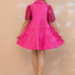 Pink Sequin Sleeve Dress