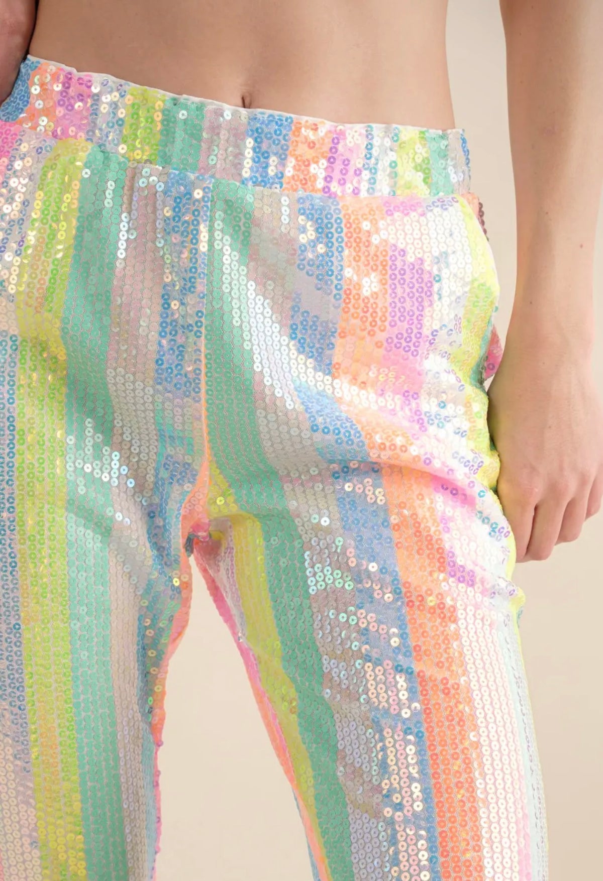 Sequin Striped Joggers