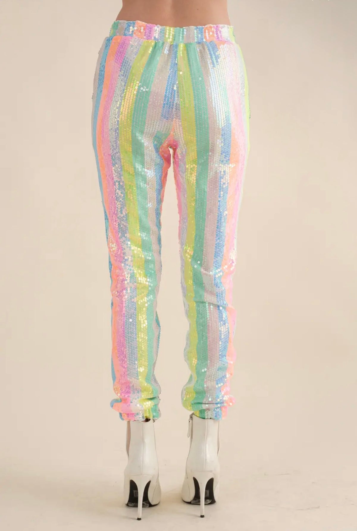 Sequin Striped Joggers