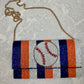 Beaded Astros Inspired Clutch Purse