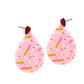Pink Pencil Teardrop Earrings