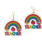 Teacher Rainbow Pencil Earrings