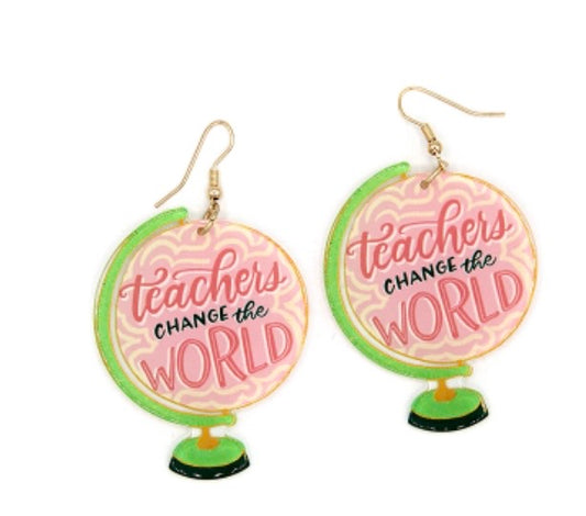 Teachers Change the World Earrings