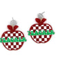 Teacher Checkered Apple Earrings