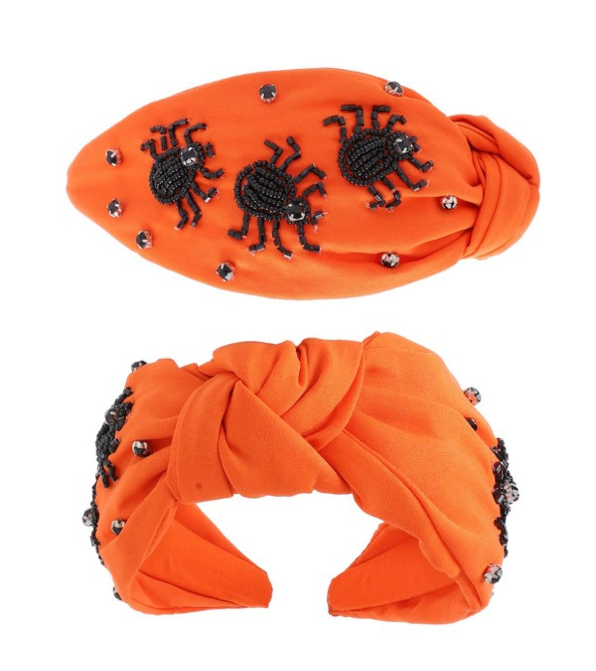 Orange Beaded Spider Headband