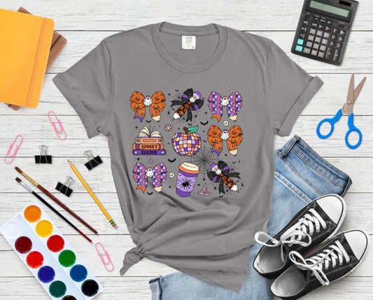 Halloween Teacher Bow Tee