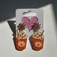 Pumpkin Spice Latte Glitter Acrylic Earrings