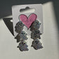 Rhinestone Dangle Ghost Earrings