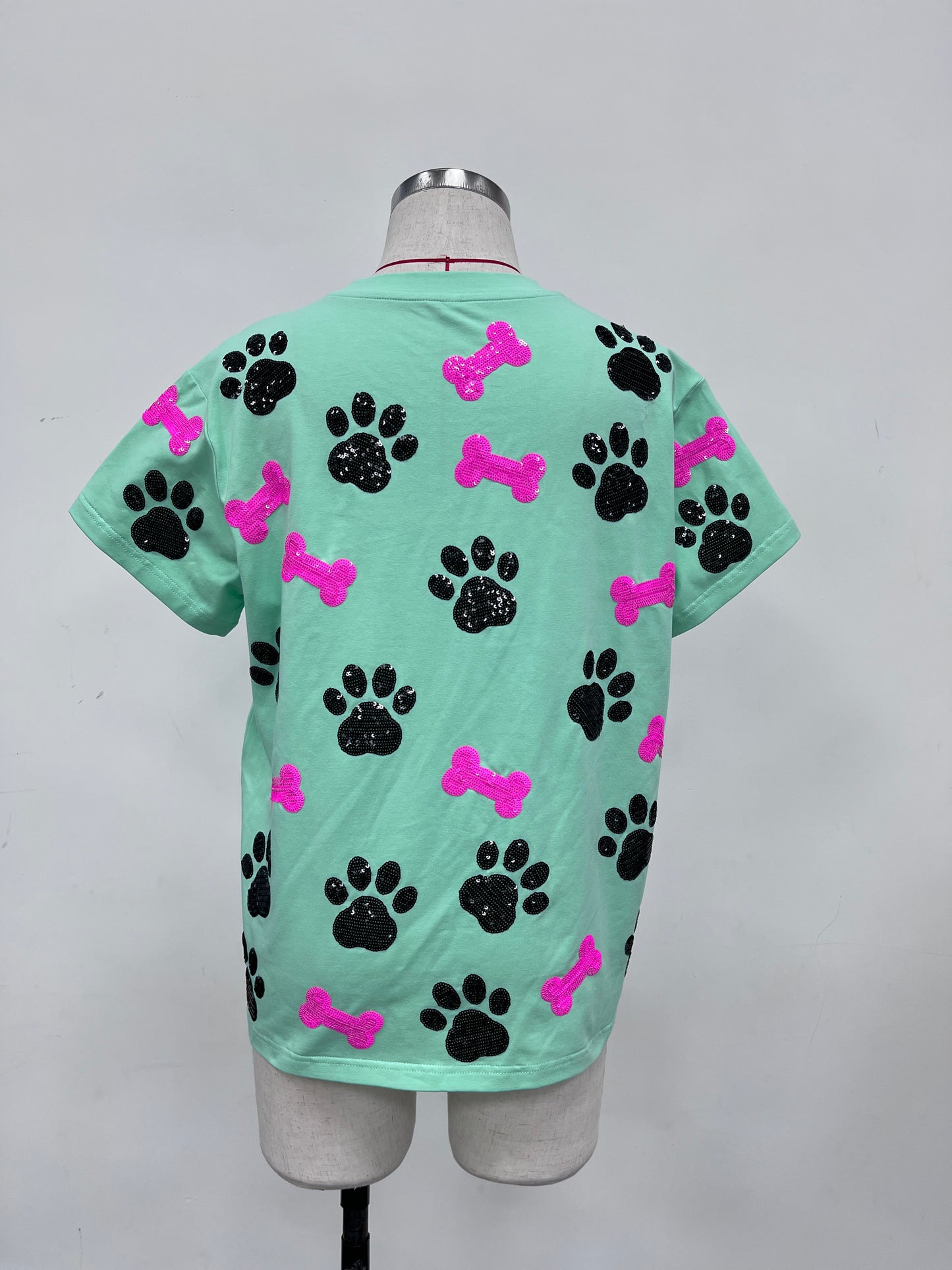 PREORDER Sequin Dog Paw Top