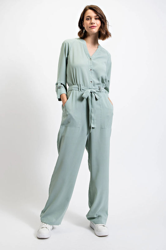 Dusty Mint Jumpsuit