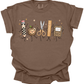 Leopard School Supplies Tee