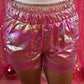 Workout Barbie Iridescent Metallic Shorts