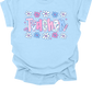 Baby Blue Floral Teacher Tee