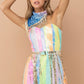 Multi Color Sequin Fringe Dress