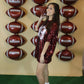 Maroon Sequin Jersey Tunic Dress