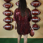 Maroon Sequin Jersey Tunic Dress