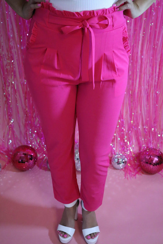 Pink High Waisted Pants