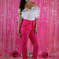 Pink High Waisted Pants